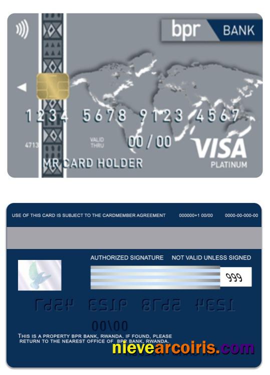 Rwanda BPR Bank visa platinum card